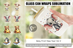 Baby's First New Year 2026 Glass Can Product Image 1