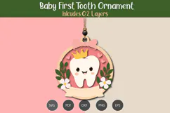 Tooth Fairy Baby Milestone Ornament Product Image 2