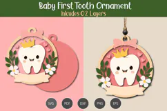 Tooth Fairy Baby Milestone Ornament Product Image 1