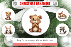 Baby Forest Animals Winter Ornament Product Image 1