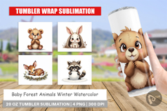 Baby Forest Animals Winter Tumbler Product Image 1