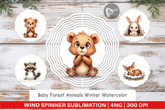 Baby Forest Animals Winter Wind Spinner Product Image 1