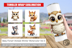 Baby Forest Animals Winter Tumbler Product Image 1