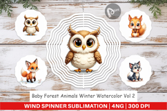 Baby Forest Animals Winter Wind Spinner Product Image 1
