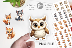 Baby Forest Animals Winter Sticker Product Image 1
