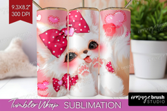 Baby Fox Valentine Tumbler Wrap Cute Valentines Day Tumbler Product Image 1
