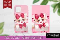 Baby Fox Valentine Phone Case PNG Cute Valentines Day Case Product Image 1
