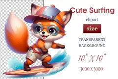 Explore this adorable cartoon Baby Fox surfer clipart perfect for children's parties, summer events, birthday invitations, t-shirt designs, sublimation prints, scrapbooking, and more. Bring a fun summer vibe to your projects.