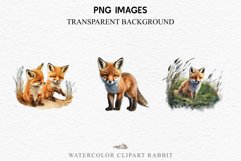 Baby Fox Forest Animals Clipart PNG Scrapbooking Nursery Art Image Watercolor  Transparent Print invitation shirt designs sublimation kids printable digital