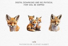 Baby Fox Forest Animals Clipart PNG Scrapbooking Nursery Art Image Watercolor  Transparent Print invitation shirt designs sublimation kids printable digital