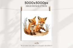 Baby Fox Forest Animals Clipart PNG Scrapbooking Nursery Art Image Watercolor  Transparent Print invitation shirt designs sublimation kids printable digital