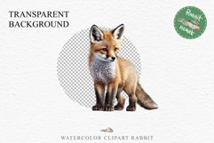 Baby Fox Forest Animals Clipart PNG Scrapbooking Nursery Art Image Watercolor  Transparent Print invitation shirt designs sublimation kids printable digital watercolor baby Fox floral, scrapbooking clipart, sublimation nursery drawing, forest animals