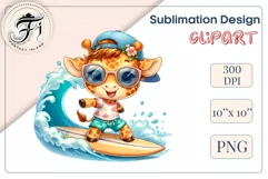 Explore this adorable cartoon baby beaver surfer clipart, perfect for children's parties, summer events, birthday invitations, t-shirt designs, sublimation prints, scrapbooking, and more. Bring a fun, summer vibe to your projects.