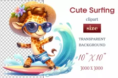 Explore this adorable cartoon baby beaver surfer clipart, perfect for children's parties, summer events, birthday invitations, t-shirt designs, sublimation prints, scrapbooking, and more. Bring a fun, summer vibe to your projects.