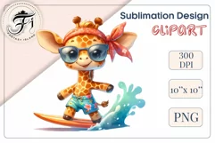 Explore this adorable cartoon baby beaver surfer clipart, perfect for children's parties, summer events, birthday invitations, t-shirt designs, sublimation prints, scrapbooking, and more. Bring a fun, summer vibe to your projects.