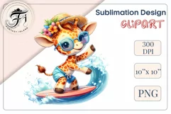 Explore this adorable cartoon baby beaver surfer clipart, perfect for children's parties, summer events, birthday invitations, t-shirt designs, sublimation prints, scrapbooking, and more. Bring a fun, summer vibe to your projects.