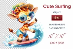 Explore this adorable cartoon baby beaver surfer clipart, perfect for children's parties, summer events, birthday invitations, t-shirt designs, sublimation prints, scrapbooking, and more. Bring a fun, summer vibe to your projects.