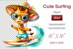 Explore this adorable cartoon baby beaver surfer clipart, perfect for children's parties, summer events, birthday invitations, t-shirt designs, sublimation prints, scrapbooking, and more. Bring a fun, summer vibe to your projects.