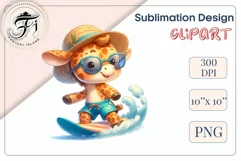 Explore this adorable cartoon baby beaver surfer clipart, perfect for children's parties, summer events, birthday invitations, t-shirt designs, sublimation prints, scrapbooking, and more. Bring a fun, summer vibe to your projects.