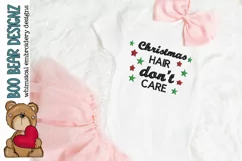 Christmas Hair don't care embroidery file Product Image 1