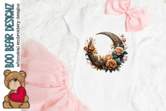 Floral Moon Clipart Product Image 2