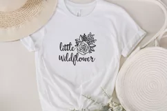 baby girl svg, little wildflower svg