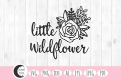 baby girl svg, little wildflower svg