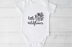 baby girl svg, little wildflower svg