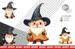 Baby Gnome Halloween Clipart Product Image 1