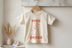 Baby &amp; Kids Goose SVG PNG T-shirt Design Product Image 3