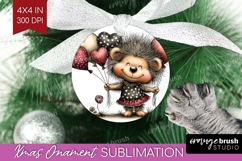 Baby Hedgehogo Valentine Ornament PNG Whimsical Animal PNG Product Image 1
