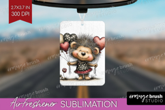 Baby Hedgehogo Valentine Air Freshener PNG Whimsical Animal Product Image 1
