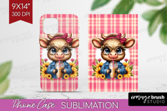 Highland Cow Phone Case PNG - Summer Case PNG Sublimation Product Image 1
