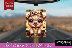 Highland Cow Air Freshener PNG - Summer PNG Sublimation Product Image 1