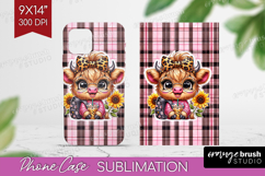 Highland Cow Phone Case PNG - Summer Case PNG Sublimation Product Image 1