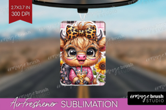 Highland Cow Air Freshener PNG - Summer PNG Sublimation Product Image 1