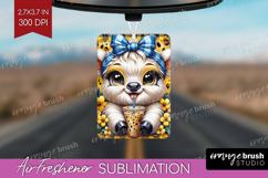 Highland Cow Air Freshener PNG - Summer PNG Sublimation Product Image 1