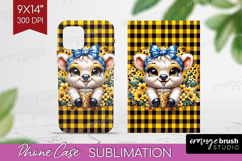 Highland Cow Phone Case PNG - Summer Case PNG Sublimation Product Image 1