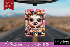 Highland Cow Air Freshener PNG - Summer PNG Sublimation Product Image 1