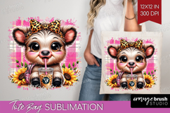 Highland Cow Tote Bag - Summer Tote Bag PNG Sublimation Product Image 1