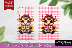 Highland Cow Phone Case PNG - Summer Case PNG Sublimation Product Image 1