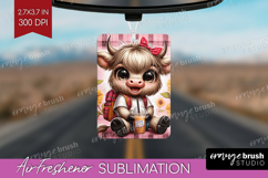 Highland Cow Air Freshener PNG - Summer PNG Sublimation Product Image 1