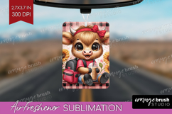 Highland Cow Air Freshener PNG - Summer PNG Sublimation Product Image 1