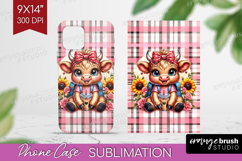 Highland Cow Phone Case PNG - Summer Case PNG Sublimation Product Image 1