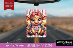 Highland Cow Air Freshener PNG - Summer PNG Sublimation Product Image 1