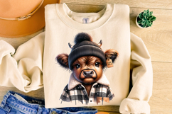 Cute Highland Cow Sublimation PNG, Funny Cow PNG, Heifer PNG Product Image 3