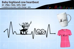Baby highland cow heartbeat Product Image 1