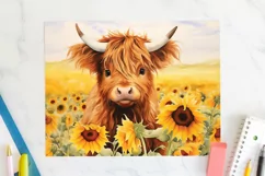 Highland Cow Tumbler Wrap JPG Fall Autumn Sublimation Product Image 2