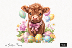 Easter Baby Highland Cow | Easter PNG Product Image 1