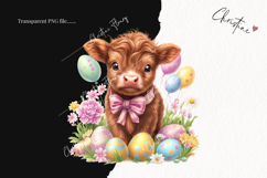 Easter Baby Highland Cow | Easter PNG Product Image 2